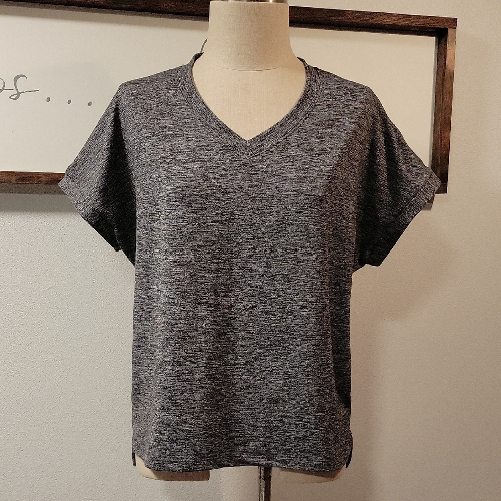 Super Soft Gray V-Neck Women's Tee
